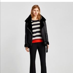 Zara contrast striped sweater